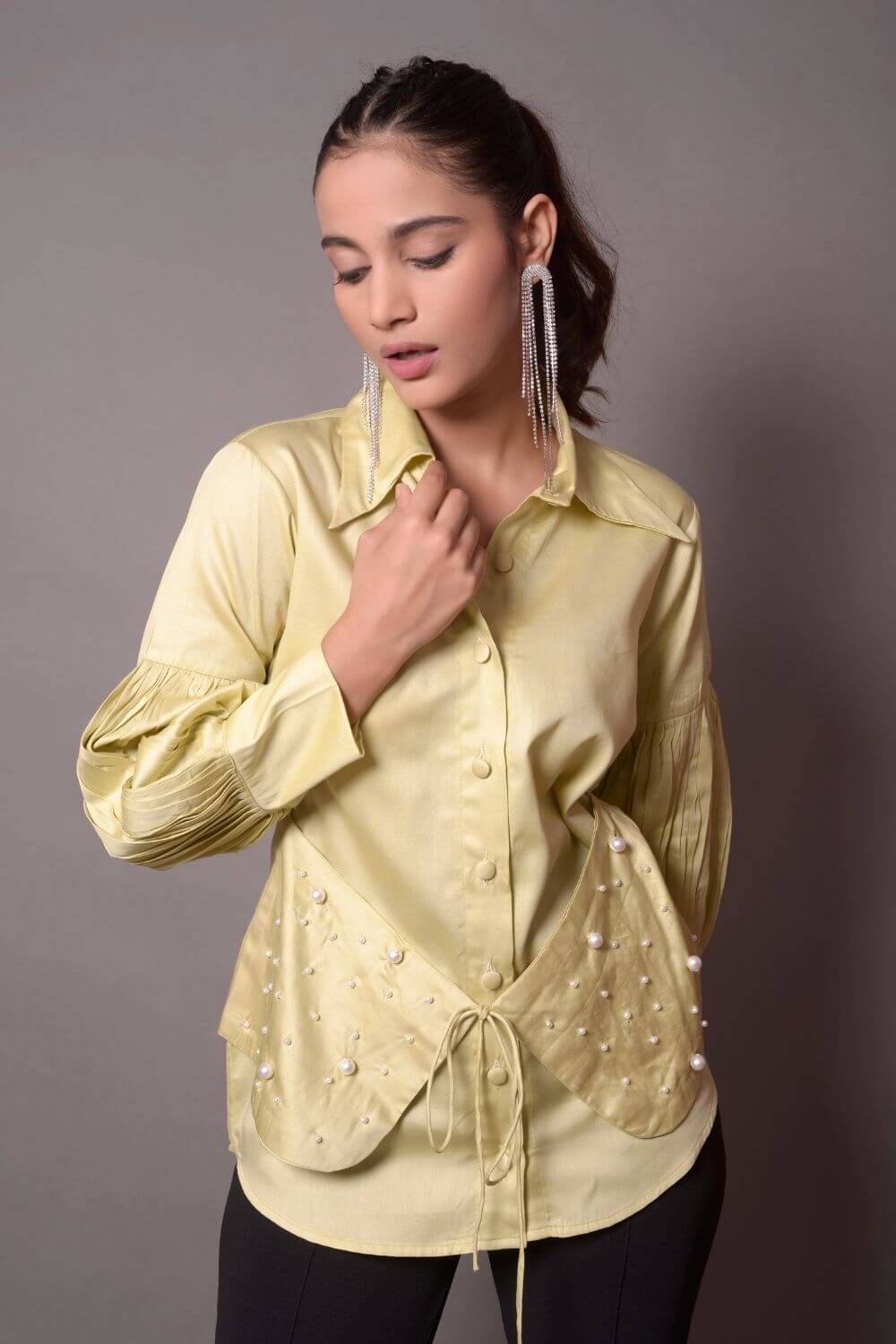 Embroidered Flap Shirt