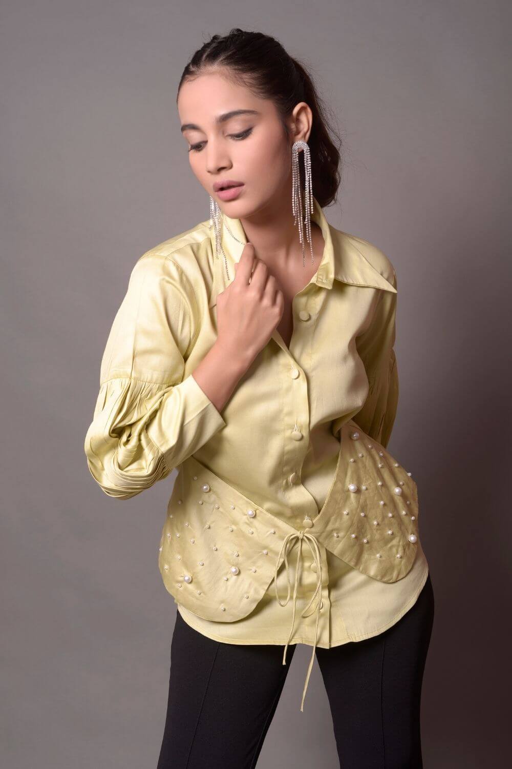 Embroidered Flap Shirt